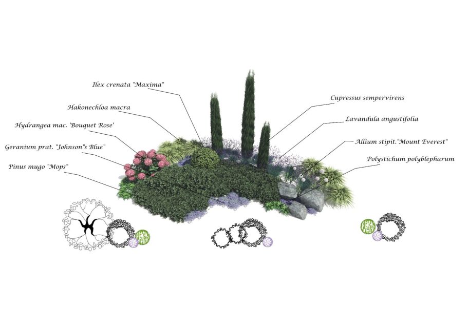 3D Pflanzplanung mit Beschriftung